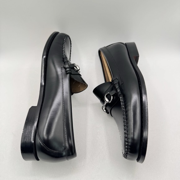 G.H. Bass Lincoln Weejuns Loafers Men\'s Size 10 EE Wide Black Leather Silver main image 5